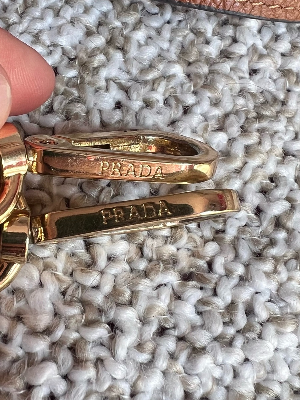 Prada Brown Leather Adjustable Replacement Bag Strap – Gold Hardware